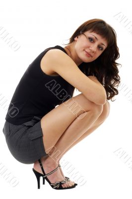 sitting woman