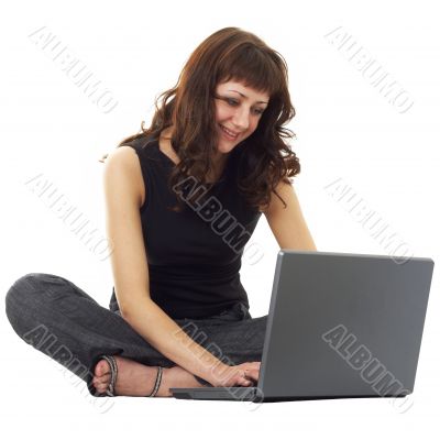 student with laptop