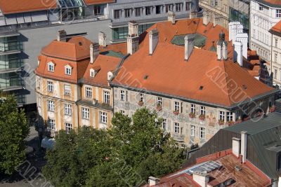 Tile roofs of Munich, Germany - 4