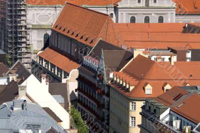 Tile roofs of Munich, Germany - 5