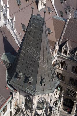 Dome Roof of new Town Hall, Munich, Germany