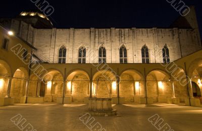 Ascoli Piceno - Illuminated cloister at night