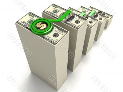 bar graph with dollar sign