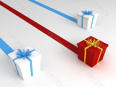 gifts with ribbon