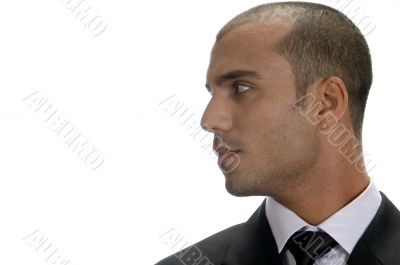 side view of young executive