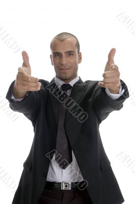 cool successful businessman posing