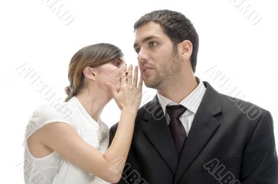 young business people gossiping