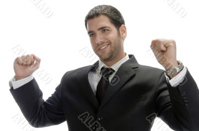 happy caucasian businessman