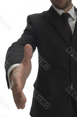businessman offering handshake