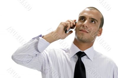 businessman talking on mobile phone