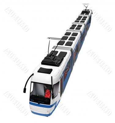 tramway over white