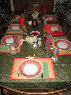 holiday dressed up table