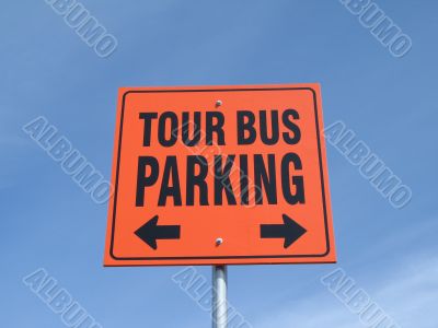 tour bus parking sign