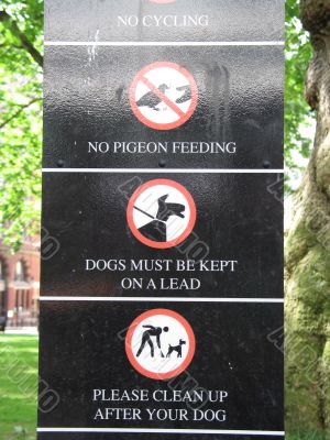 no dog, no feeding sign
