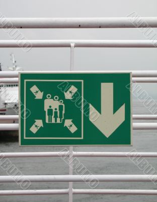 passenger area sign