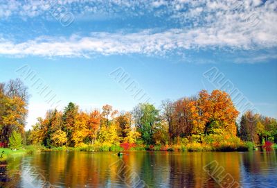 At the lake in nice day