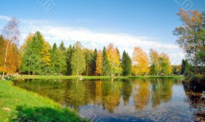 Near the beautiful lake