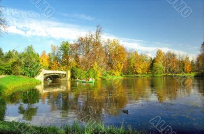 Rest in the autumn park