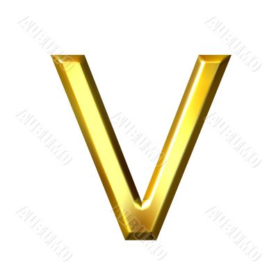 3D Golden Letter v