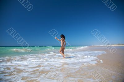 bikini woman at seaside
