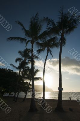 Sunset Over Hanalei Bay, Kauai