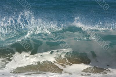 Dramatic Shorebreak Wave