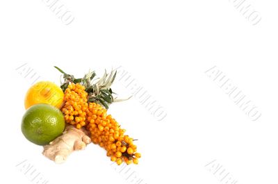 Sea-buckthorn,lemons and ginger.