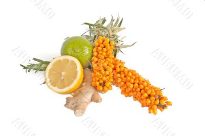 Sea-buckthorn,lemons and ginger.