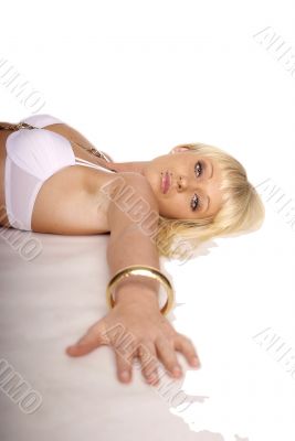 young woman with lingerie