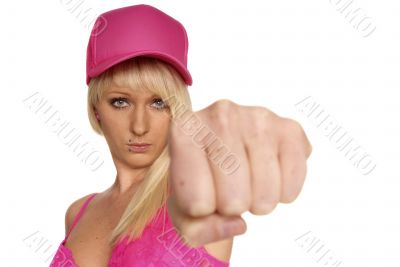woman with cap