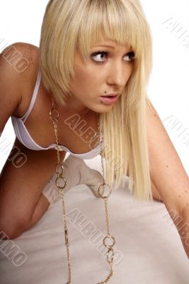 young woman with lingerie