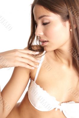 young woman with lingerie