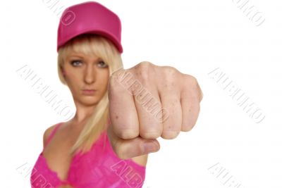 woman with cap