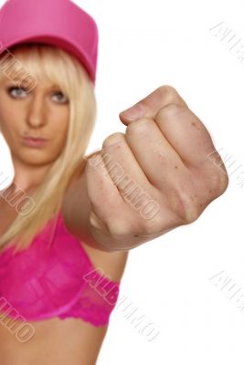 woman with cap