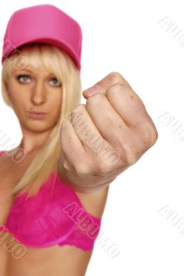 woman with cap
