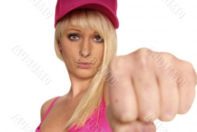 woman with cap