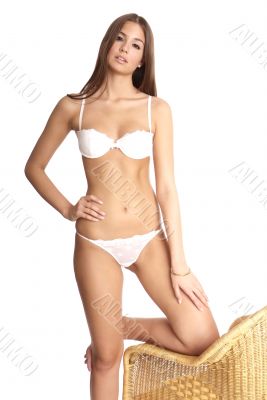 young woman with lingerie