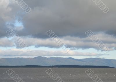 ocean and mountain landscape
