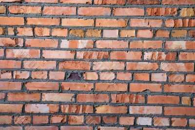 Red old brick wall