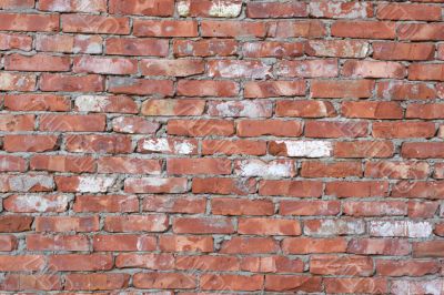 Old red brick wall