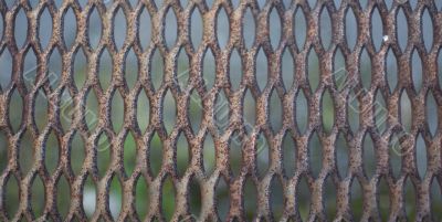 Metal old rusty lattice
