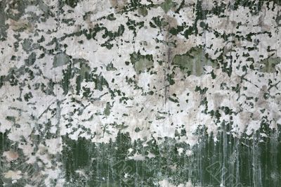 The painted peeled wall