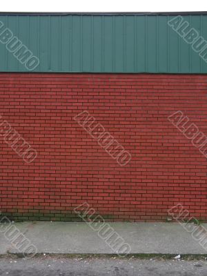 red brick wall