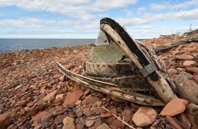 The old, broken boat