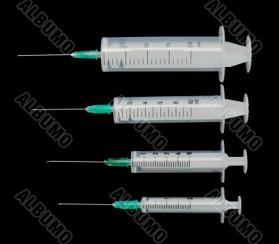Four syringes