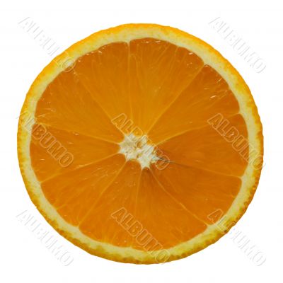 Thin slice of an orange