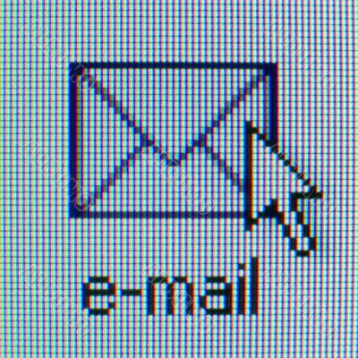 Macrophoto of an icon and the cursor