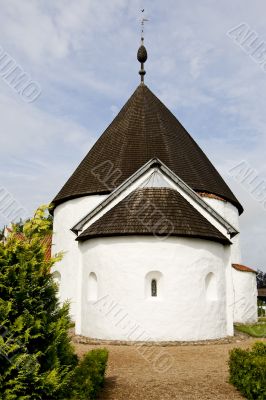 Round church Ols in Bornholm, Denmark