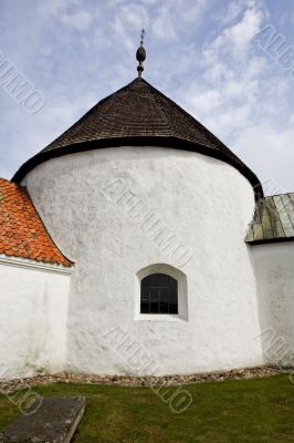 Round church Ols in Bornholm, Denmark