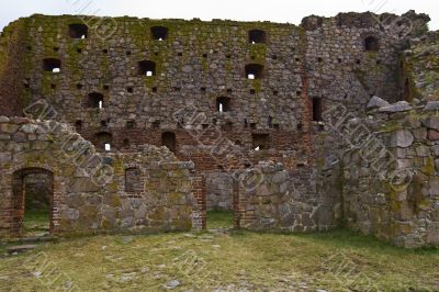 Hammershus, ruins of a castle in Bornholm, Denmark